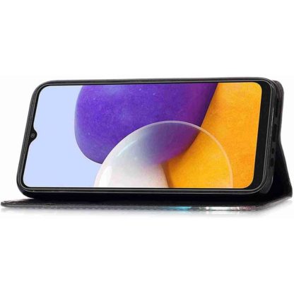 Plånboksfodral Samsung Galaxy A22 5G – Döskalle / Rosor