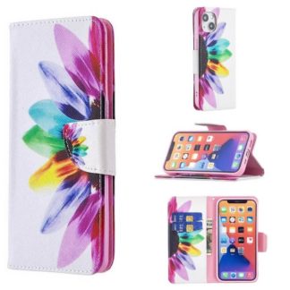 Plånboksfodral iPhone 13 Mini – Färgglad Blomma