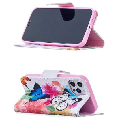 Plånboksfodral iPhone 13 Pro Max – Färgglada Fjärilar