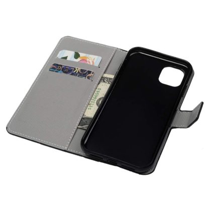Plånboksfodral iPhone 13 Mini - Blå Fjäril