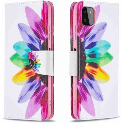 Plånboksfodral Samsung Galaxy A22 5G – Färgglad Blomma