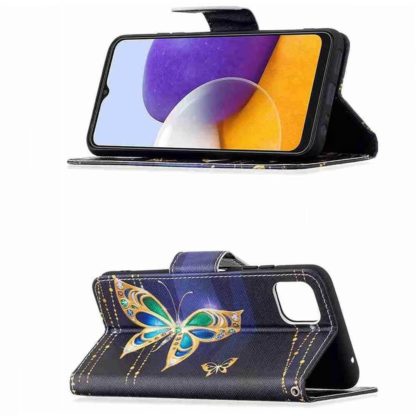 Plånboksfodral Samsung Galaxy A22 5G – Guldfjäril