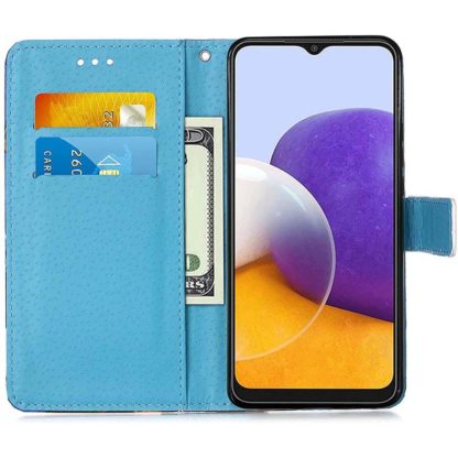 Plånboksfodral Samsung Galaxy A22 5G – Blå Mandala