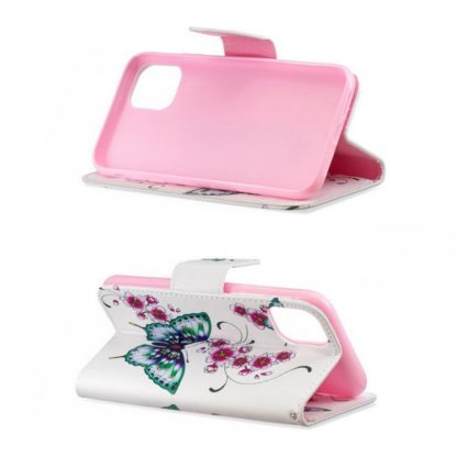 Plånboksfodral iPhone 13 Mini – Fjärilar och Blommor