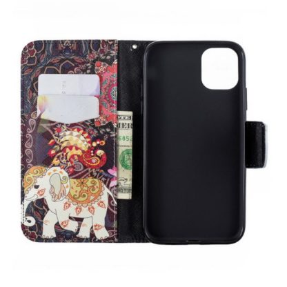 Plånboksfodral iPhone 13 – Indiskt / Elefant