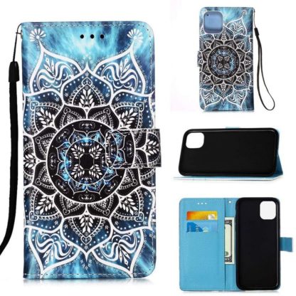 Plånboksfodral iPhone 13 Mini – Blå Mandala