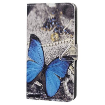 Plånboksfodral iPhone 13 Mini - Blå Fjäril