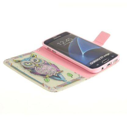Plånboksfodral Samsung Galaxy S7 Edge – Färgglad Uggla