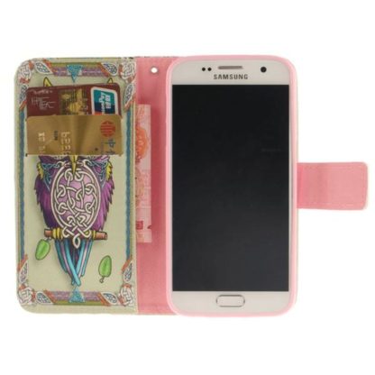 Plånboksfodral Samsung Galaxy S7 – Färgglad Uggla
