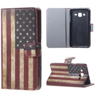 Plånboksfodral Samsung Galaxy J3 (2016) - Flagga USA