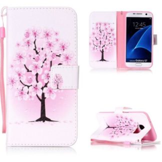 Plånboksfodral Samsung Galaxy S7 – Rosa Träd