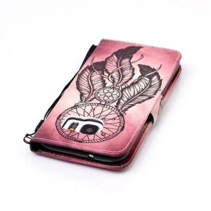 Plånboksfodral Samsung Galaxy S7 - Drömfångare Rosa/Röd