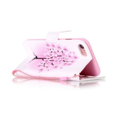 Plånboksfodral Apple Iphone 7 – Rosa Träd