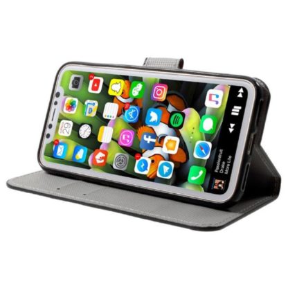 Plånboksfodral iPhone X / iPhone Xs - Prickigt med Uggla