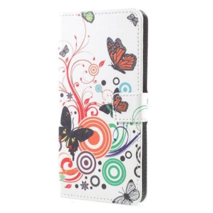 Plånboksfodral Huawei Mate 10 Pro - Vit med Fjärilar