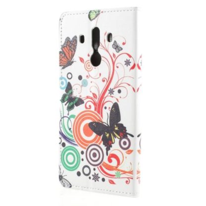 Plånboksfodral Huawei Mate 10 Pro - Vit med Fjärilar