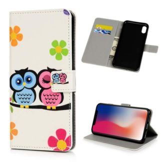 Plånboksfodral iPhone XS Max - Ugglor & Blommor