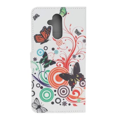 Plånboksfodral Huawei Mate 20 Lite - Vit med Fjärilar