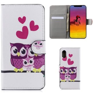 Plånboksfodral Apple iPhone XR - Ugglor & Hjärtan