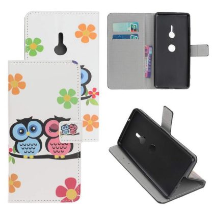 Plånboksfodral Sony Xperia XZ3 - Ugglor & Blommor