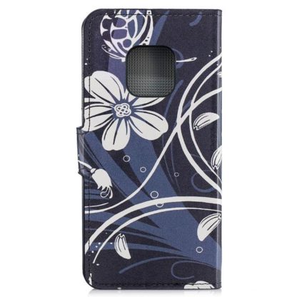 Plånboksfodral Huawei Mate 20 Pro - Svart med Blommor