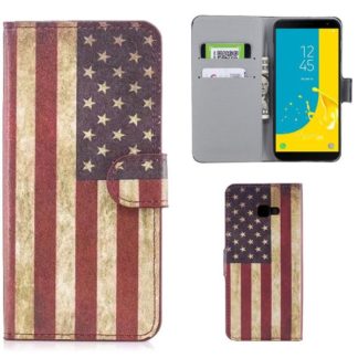 Plånboksfodral Samsung Galaxy J4 Plus - Flagga USA