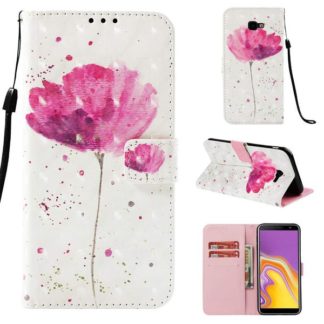 Plånboksfodral Samsung Galaxy J4 Plus – Rosa Blomma
