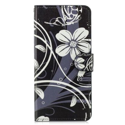 Plånboksfodral Samsung Galaxy S10 Plus - Svart med Blommor