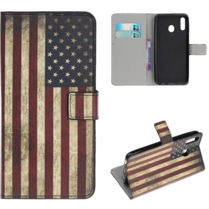 Plånboksfodral Samsung Galaxy A40 - Flagga USA