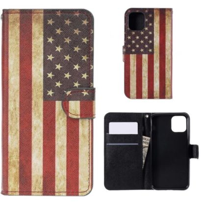 Plånboksfodral Apple iPhone 11 Pro Max - Flagga USA