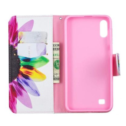 Plånboksfodral Samsung Galaxy A10 – Färgglad Blomma