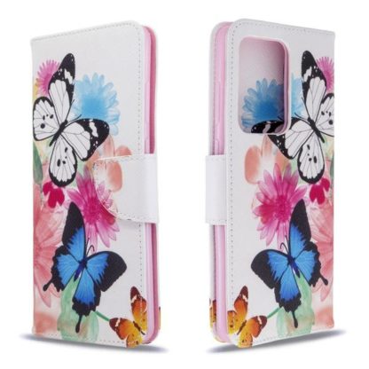 Plånboksfodral Samsung Galaxy S20 Ultra – Färgglada Fjärilar
