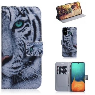 Plånboksfodral Samsung Galaxy S20 Plus - Vit Tiger