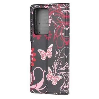 Plånboksfodral Samsung Galaxy S20 Ultra - Svart med Fjärilar