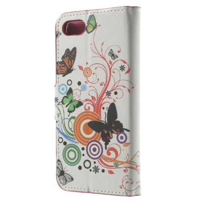 Plånboksfodral iPhone SE (2020) - Vit med Fjärilar