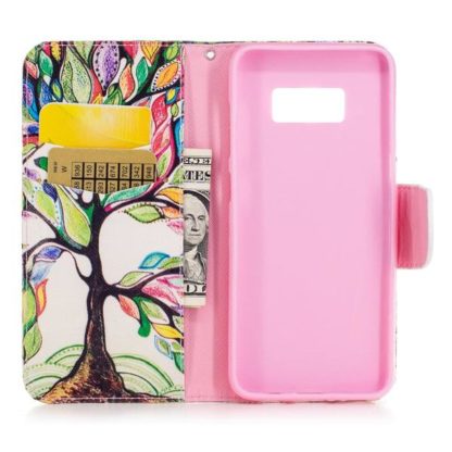 Plånboksfodral Samsung Galaxy S8 – Färgglatt Träd