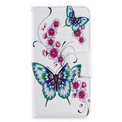 Plånboksfodral Samsung Galaxy A40 – Fjärilar och Blommor