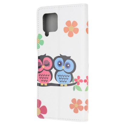 Plånboksfodral Samsung Galaxy A22 (4G) - Ugglor & Blommor