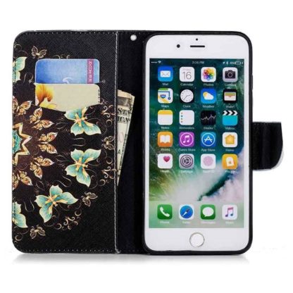 Plånboksfodral Apple iPhone 7 – Fjärilar I Cirkel