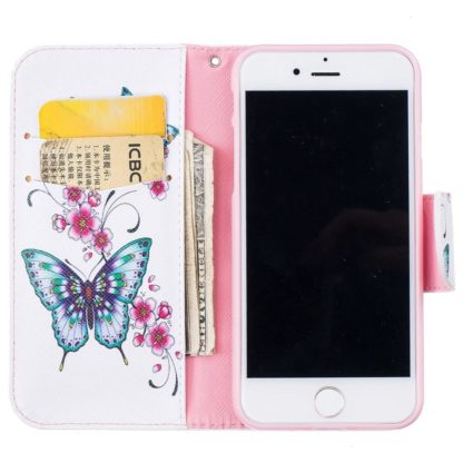 Plånboksfodral Apple iPhone 7 – Fjärilar och Blommor