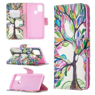 Plånboksfodral Samsung Galaxy A21s – Färgglatt Träd