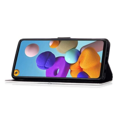 Plånboksfodral Samsung Galaxy A21s – Döskalle / Rosor