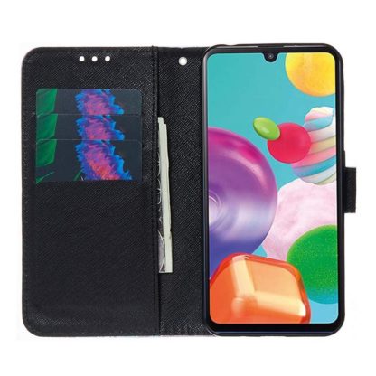 Plånboksfodral Samsung Galaxy A41 - Döskalle / Rosor