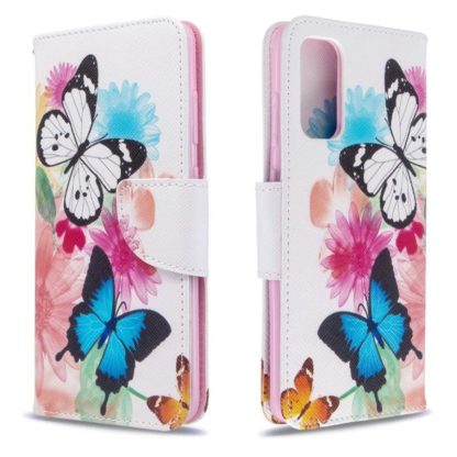 Plånboksfodral Samsung Galaxy S20 FE - Färgglada Fjärilar