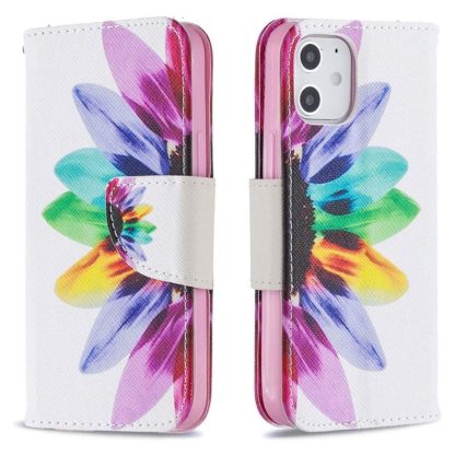 Plånboksfodral Apple iPhone 12 Mini – Färgglad Blomma