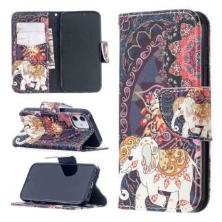 Plånboksfodral Apple iPhone 12 – Indiskt / Elefant