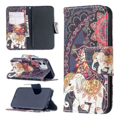 Plånboksfodral Apple iPhone 12 – Indiskt / Elefant