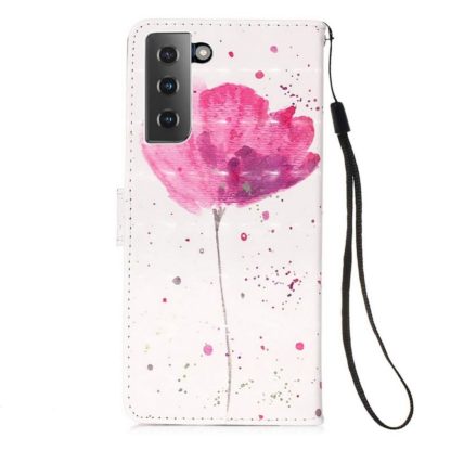 Plånboksfodral Samsung Galaxy S21 – Rosa Blomma