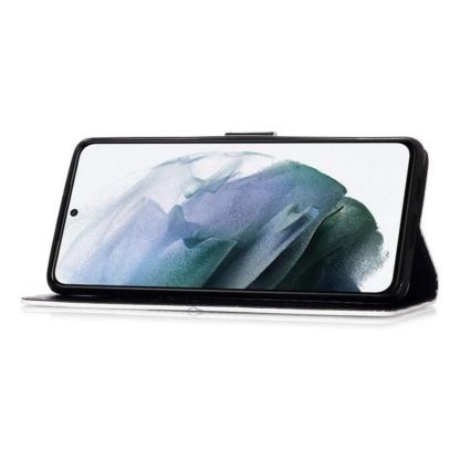 Plånboksfodral Samsung Galaxy S21 – Döskalle / Rosor
