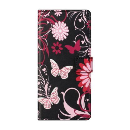 Plånboksfodral Samsung Galaxy S21 Plus - Svart med Fjärilar